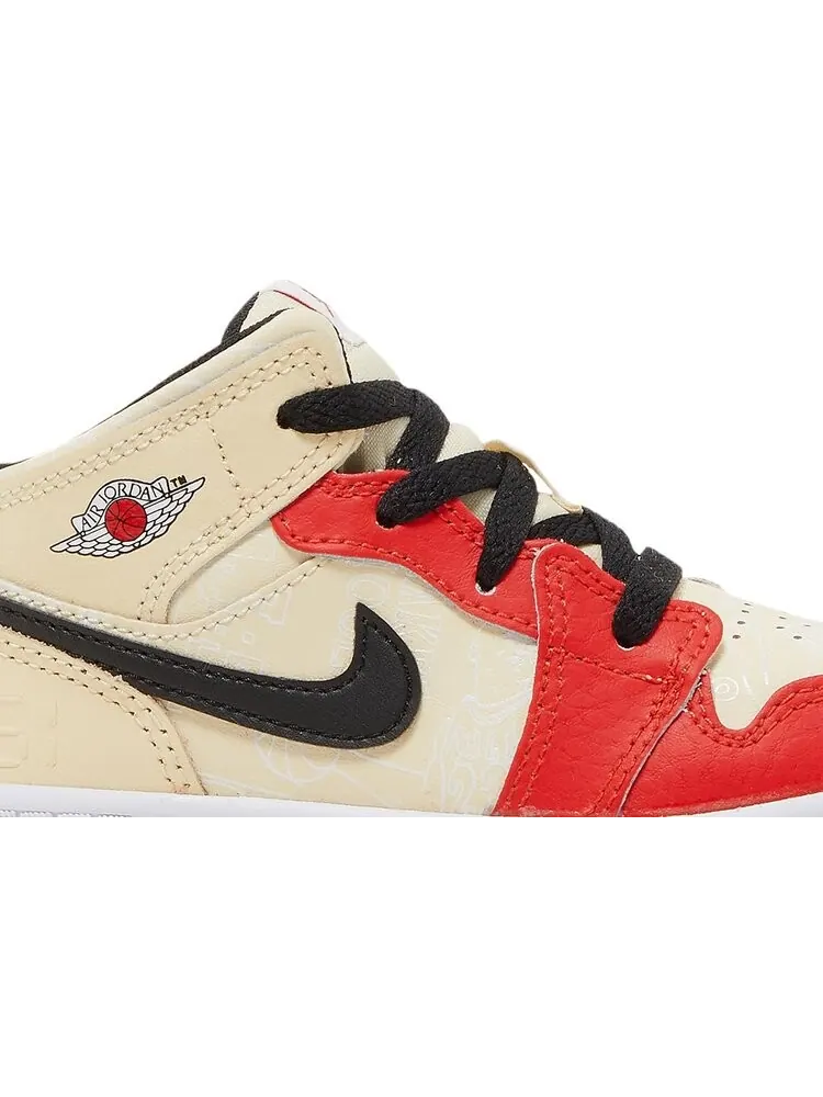 Кроссовки Air Jordan 1 Mid SS TD Dunk Contest — изображение 2 из 8, бежевый
