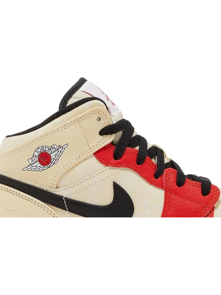 Кроссовки Air Jordan 1 Mid SS GS Dunk Contest — изображение 2 из 8, бежевый