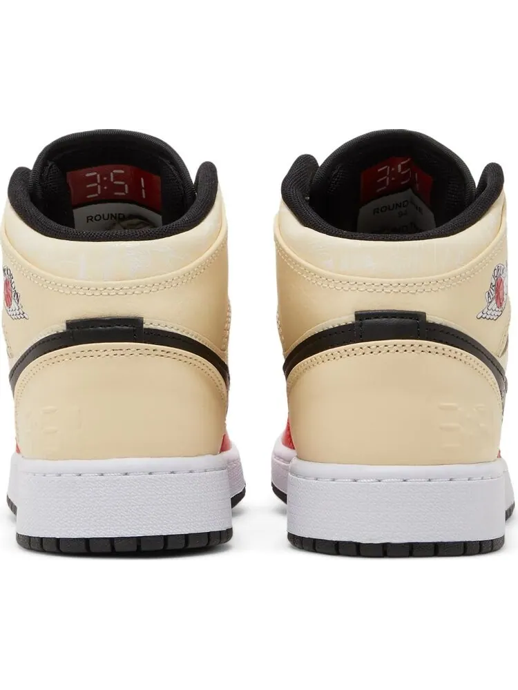 Кроссовки Air Jordan 1 Mid SS GS Dunk Contest — изображение 6 из 8, бежевый