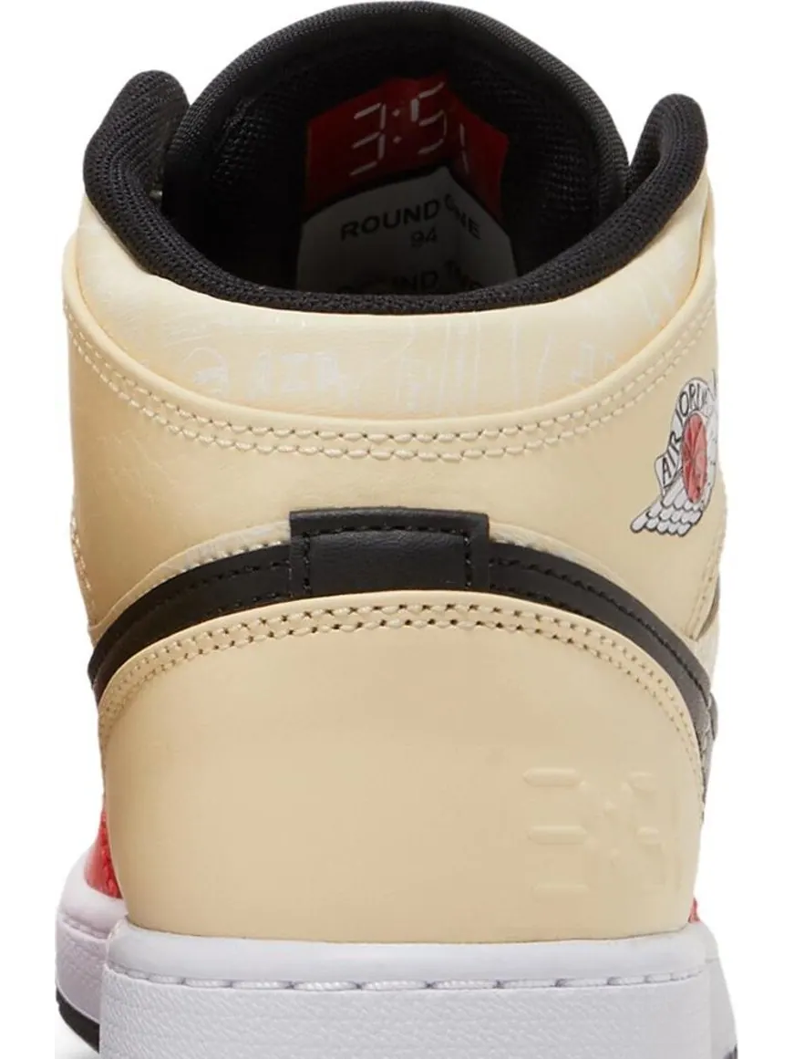 Кроссовки Air Jordan 1 Mid SS GS Dunk Contest — изображение 7 из 8, бежевый