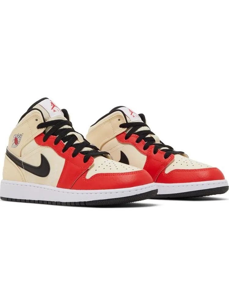 Кроссовки Air Jordan 1 Mid SS GS Dunk Contest — изображение 8 из 8, бежевый