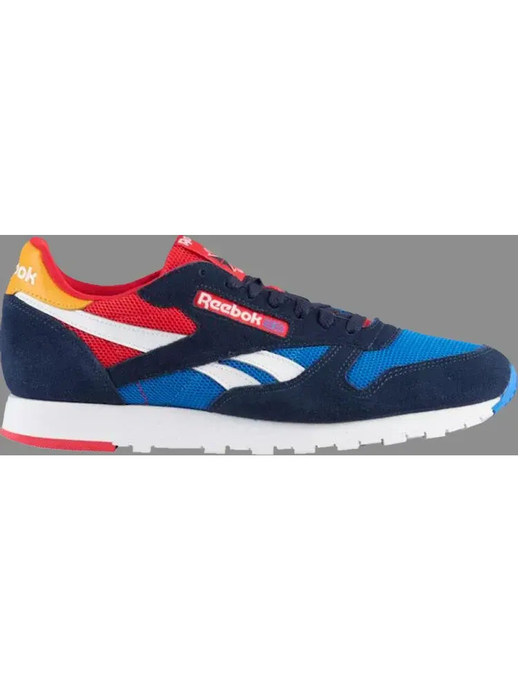 Кроссовки classic leather mu 'collegiate navy red' Reebok — изображение 1 из 1, синий