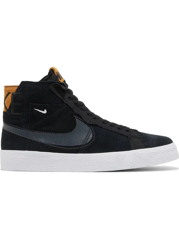 Кроссовки Zoom Blazer Mid Premium SB 'Black Patchwork' — изображение 1 из 4, черный