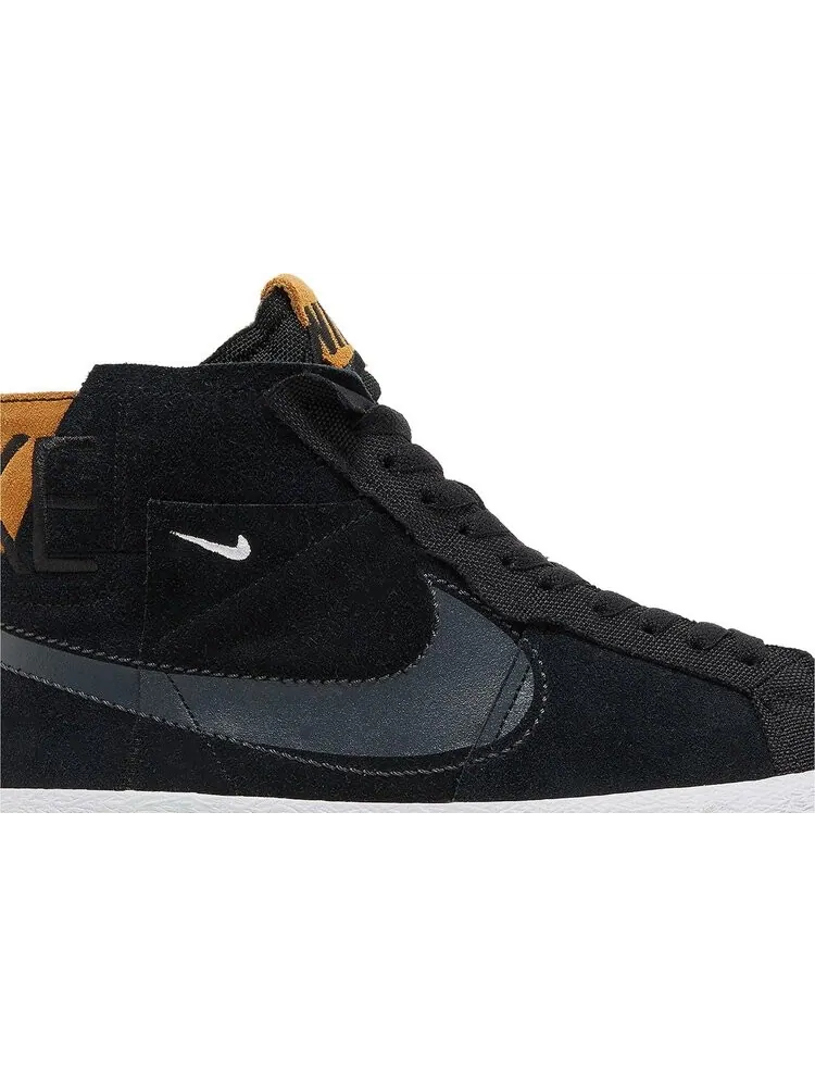 Кроссовки Zoom Blazer Mid Premium SB 'Black Patchwork' — изображение 2 из 4, черный