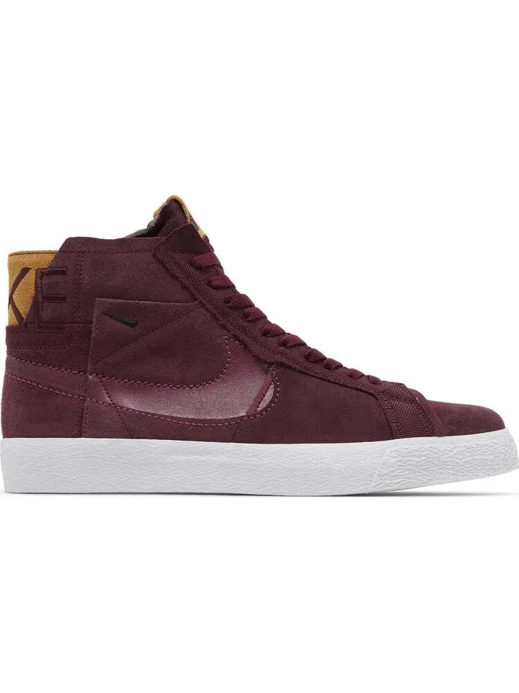 Кроссовки Zoom Blazer Mid Premium SB 'Maroon Patchwork' — изображение 1 из 4, красный