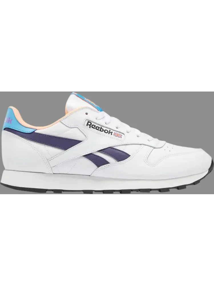 Кроссовки Reebok Classic Leather — изображение 1 из 1, белый-синий
