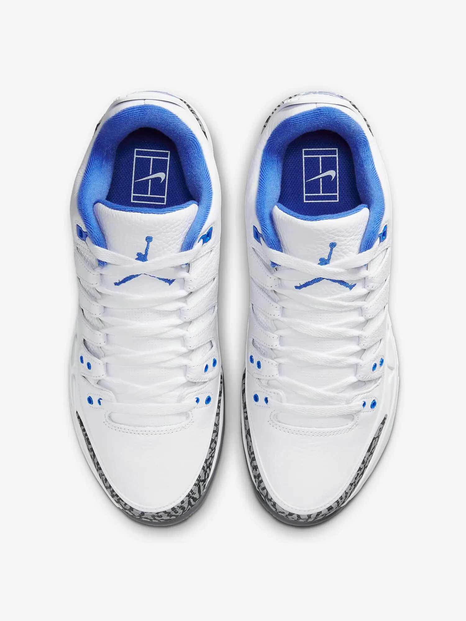 Кроссовки Nike Court Air Zoom Vapor AJ3 Hard Court Tennis — изображение 3 из 7, белый/мультиколор
