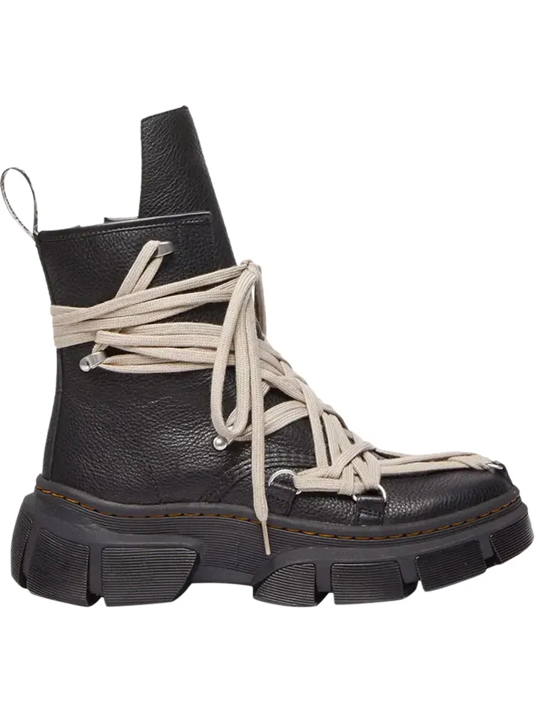 Ботинки Dr. Martens x Rick Owens Wmns 1460 DMXL Megalace Boot, кожаные — изображение 1 из 1, черный
