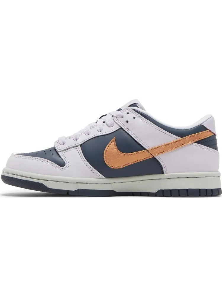 Кроссовки Nike Dunk Low SE GS 'Copper Swoosh' — изображение 3 из 8, фиолетовый