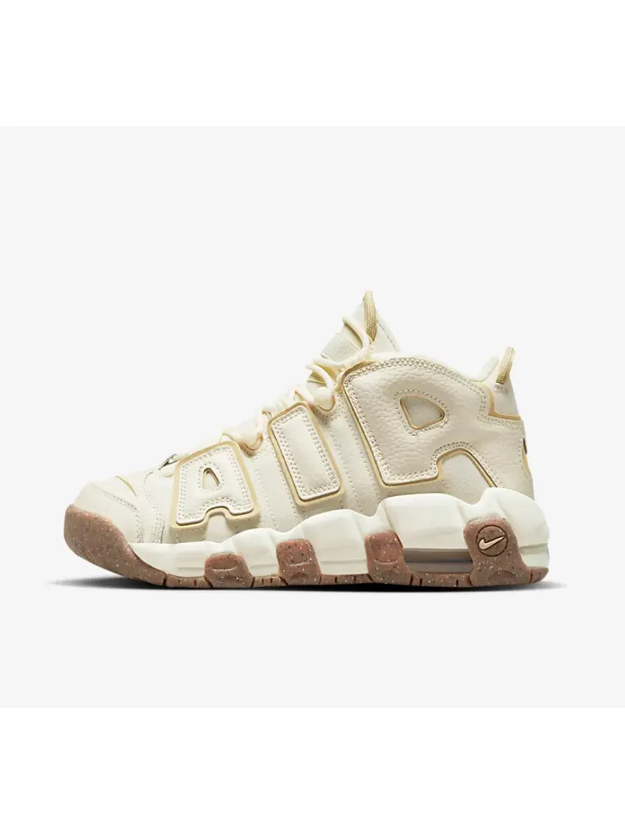 Кроссовки Nike Air More Uptempo GS 'Coconut Milk Team Gold' — изображение 1 из 6, бежевый