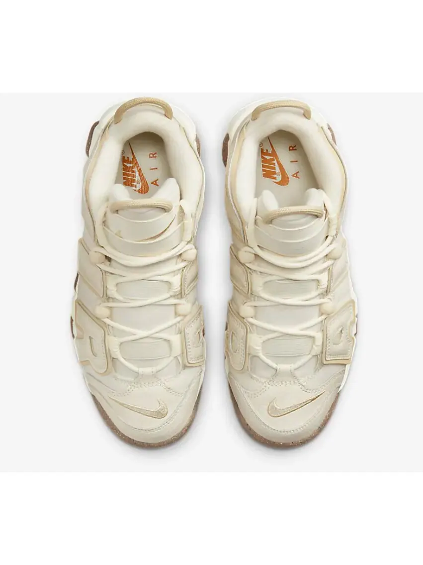 Кроссовки Nike Air More Uptempo GS 'Coconut Milk Team Gold' — изображение 4 из 6, бежевый
