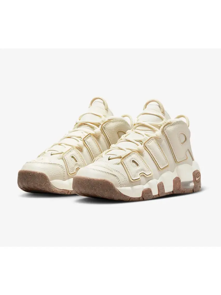 Кроссовки Nike Air More Uptempo GS 'Coconut Milk Team Gold' — изображение 5 из 6, бежевый