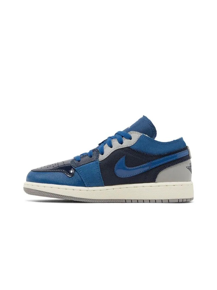 Кроссовки Air Jordan Air Jordan 1 Low SE Craft GS 'Inside Out - Obsidian' — изображение 4 из 9, синий