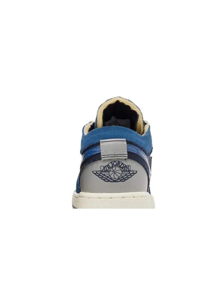 Кроссовки Air Jordan Air Jordan 1 Low SE Craft GS 'Inside Out - Obsidian' — изображение 8 из 9, синий