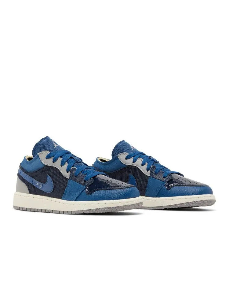 Кроссовки Air Jordan Air Jordan 1 Low SE Craft GS 'Inside Out - Obsidian' — изображение 9 из 9, синий