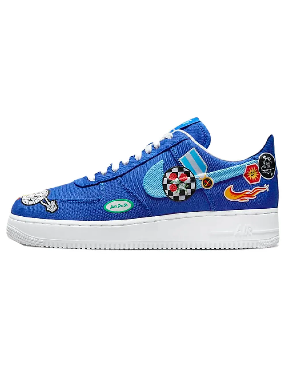 Кеды Nike Air Force 07 Premium — изображение 1 из 8, белый синий