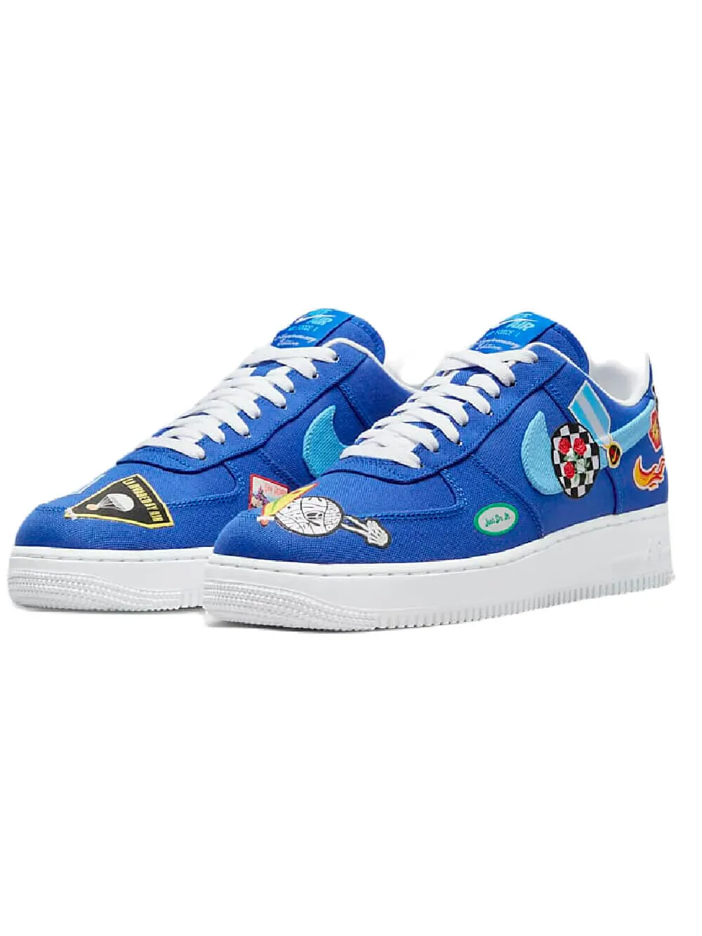Кеды Nike Air Force 07 Premium — изображение 2 из 8, белый синий