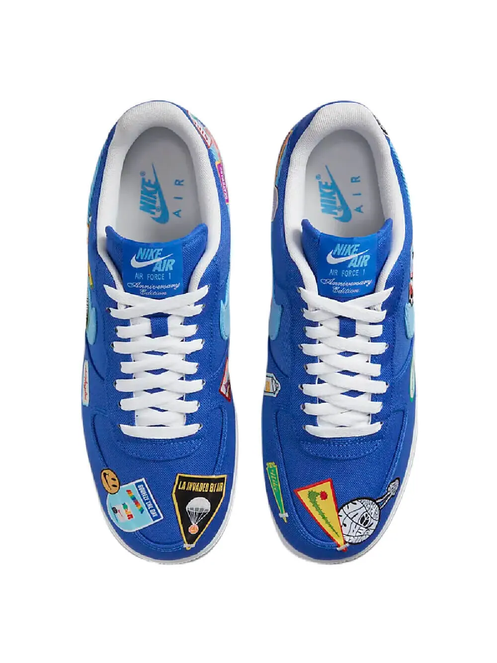 Кеды Nike Air Force 07 Premium — изображение 3 из 8, белый синий