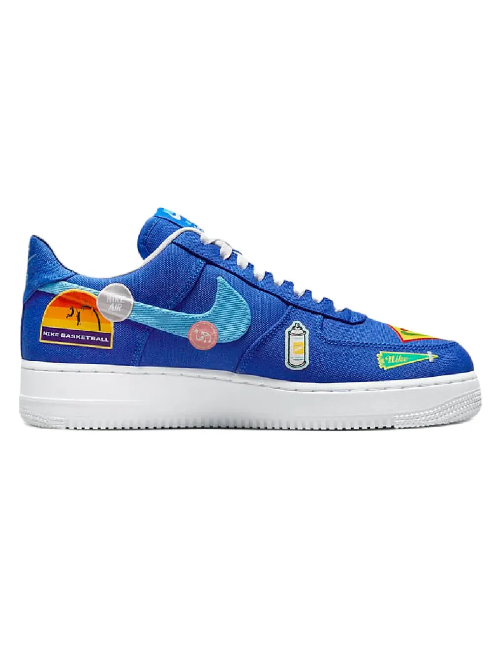 Кеды Nike Air Force 07 Premium — изображение 4 из 8, белый синий