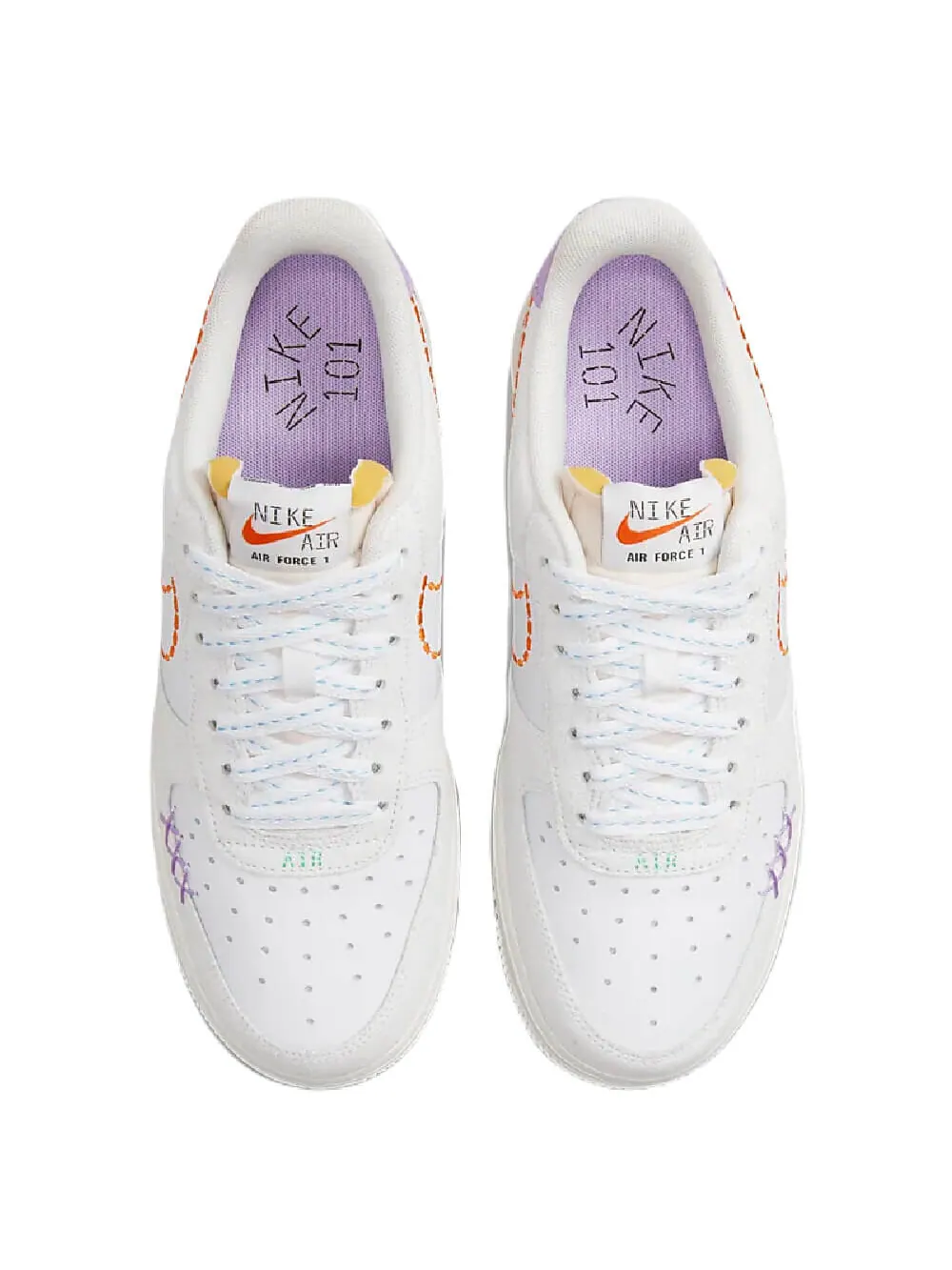 Кроссовки Nike Air Force 1 07 LX — изображение 3 из 8, бежевый/фиолетовый