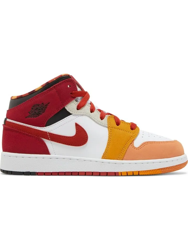 Кроссовки Air Jordan 1 Mid SE GS Picnic — изображение 1 из 8, белый