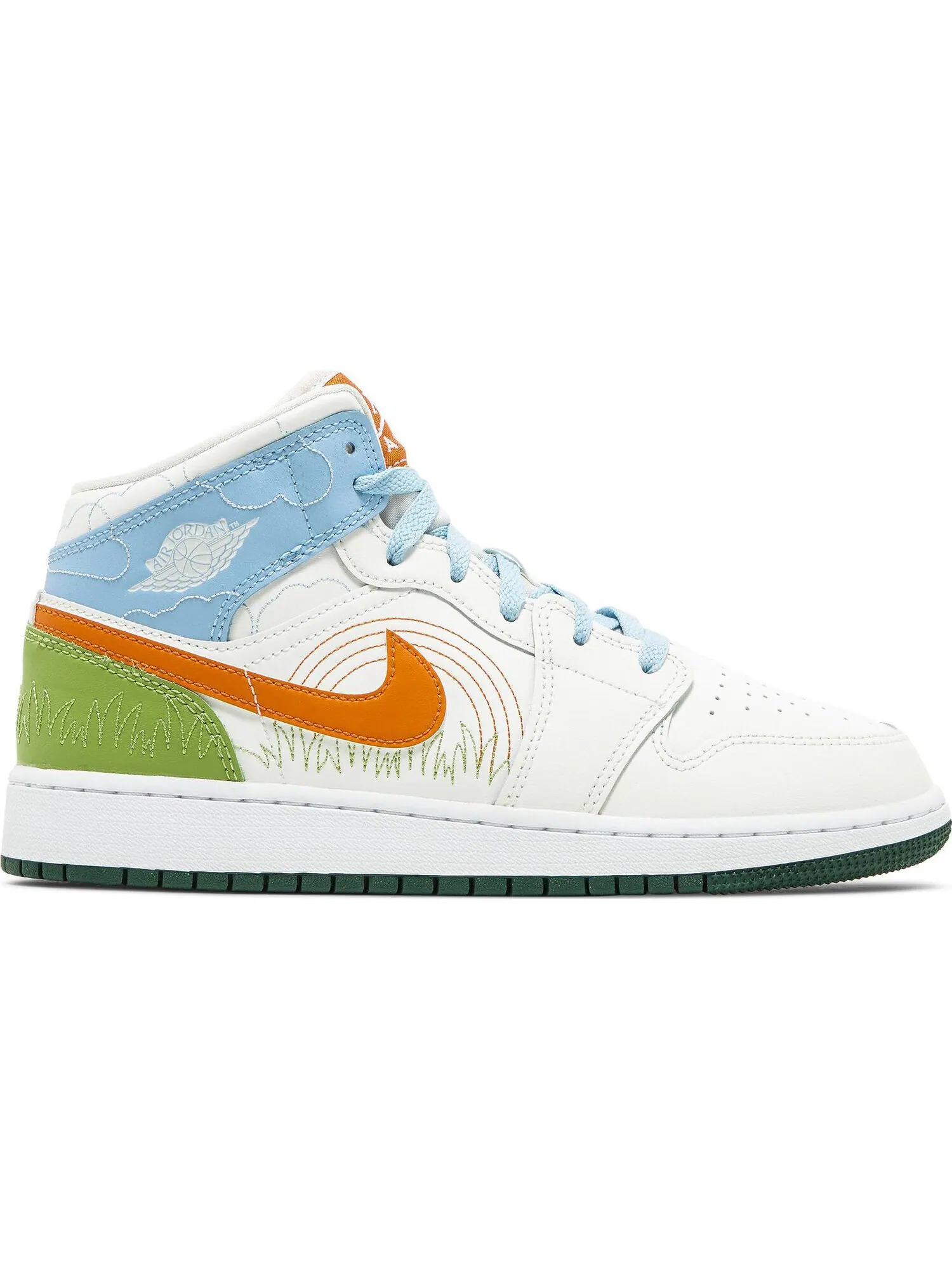 Кроссовки Nike Air Jordan 1 Mid SE GS — изображение 1 из 5, бежевый
