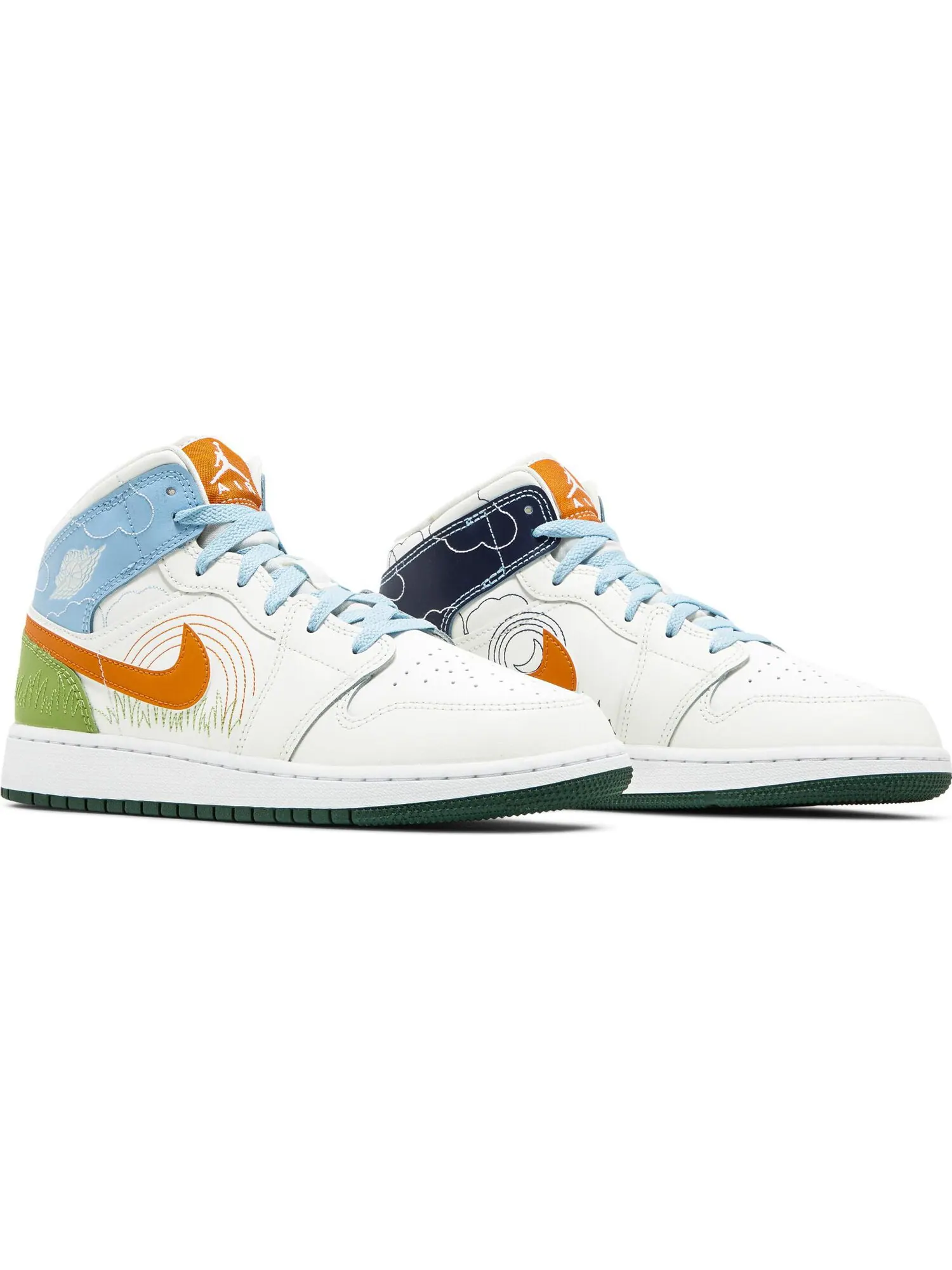 Кроссовки Nike Air Jordan 1 Mid SE GS — изображение 5 из 5, бежевый