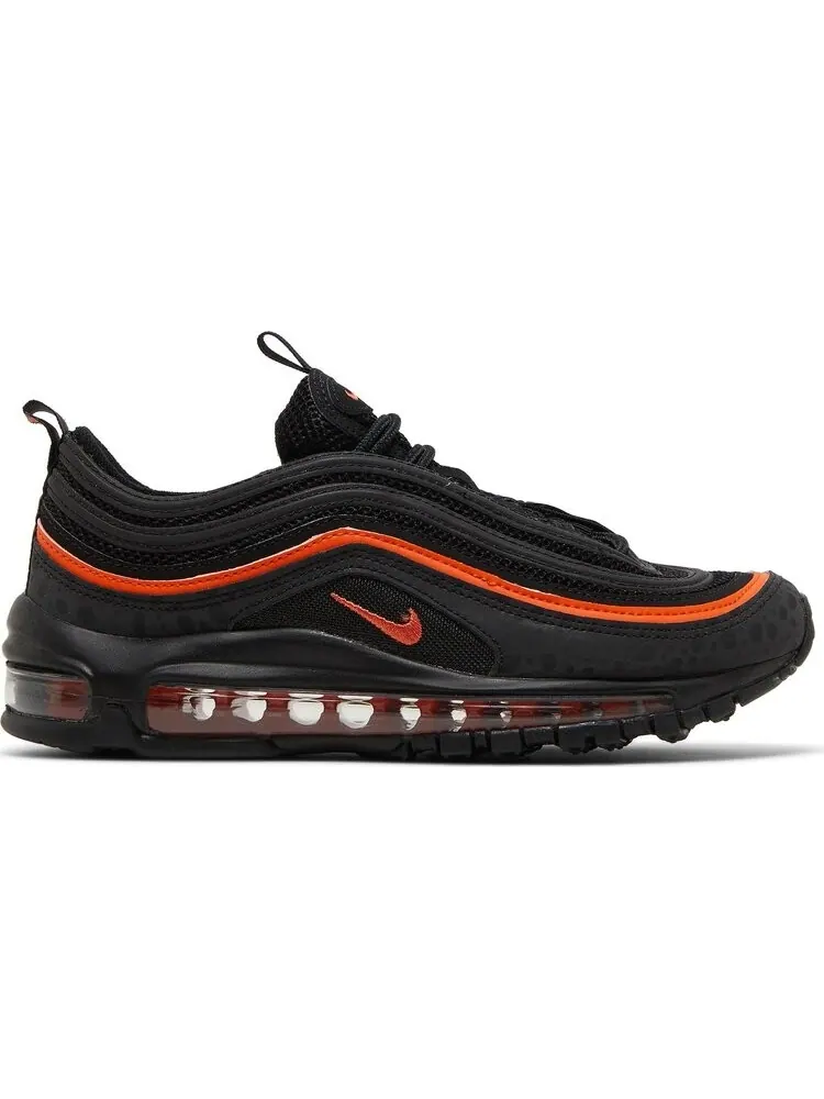 Кроссовки Nike Air Max 97 GS 'Black Safety Orange' — изображение 1 из 8, черный