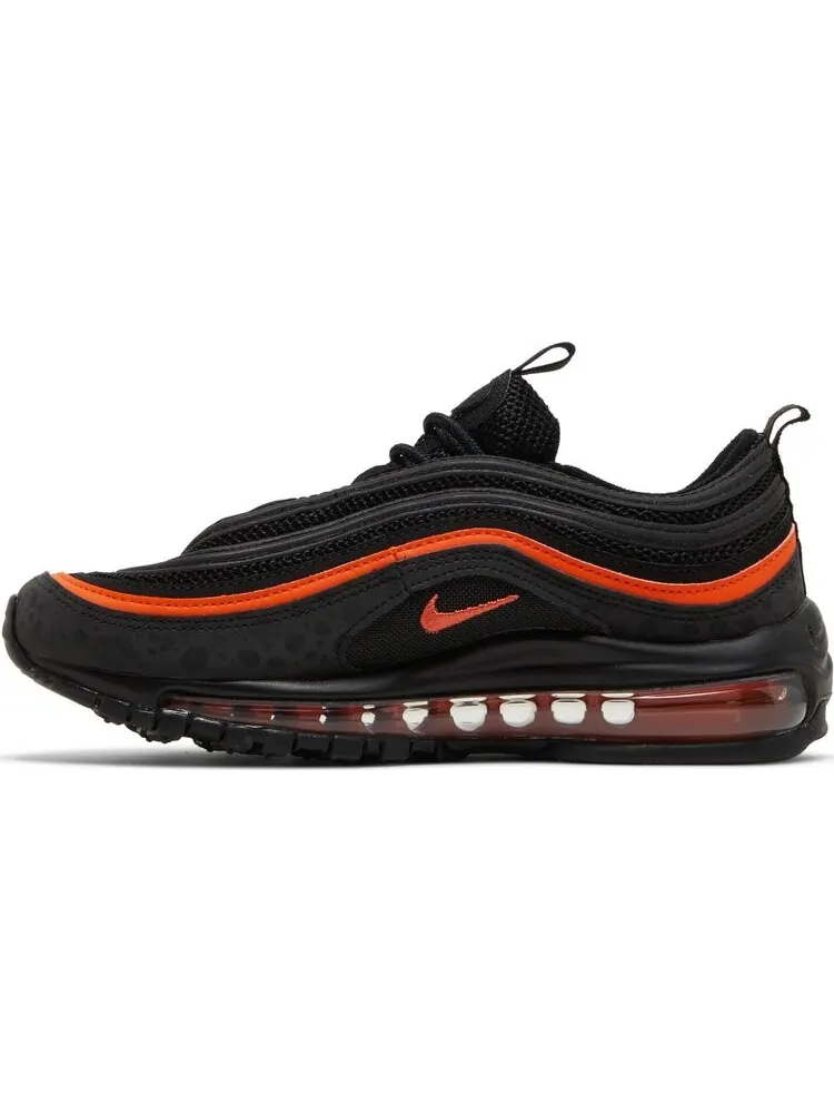 Кроссовки Nike Air Max 97 GS 'Black Safety Orange' — изображение 3 из 8, черный