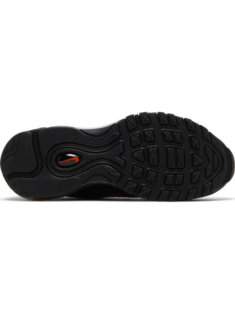 Кроссовки Nike Air Max 97 GS 'Black Safety Orange' — изображение 4 из 8, черный