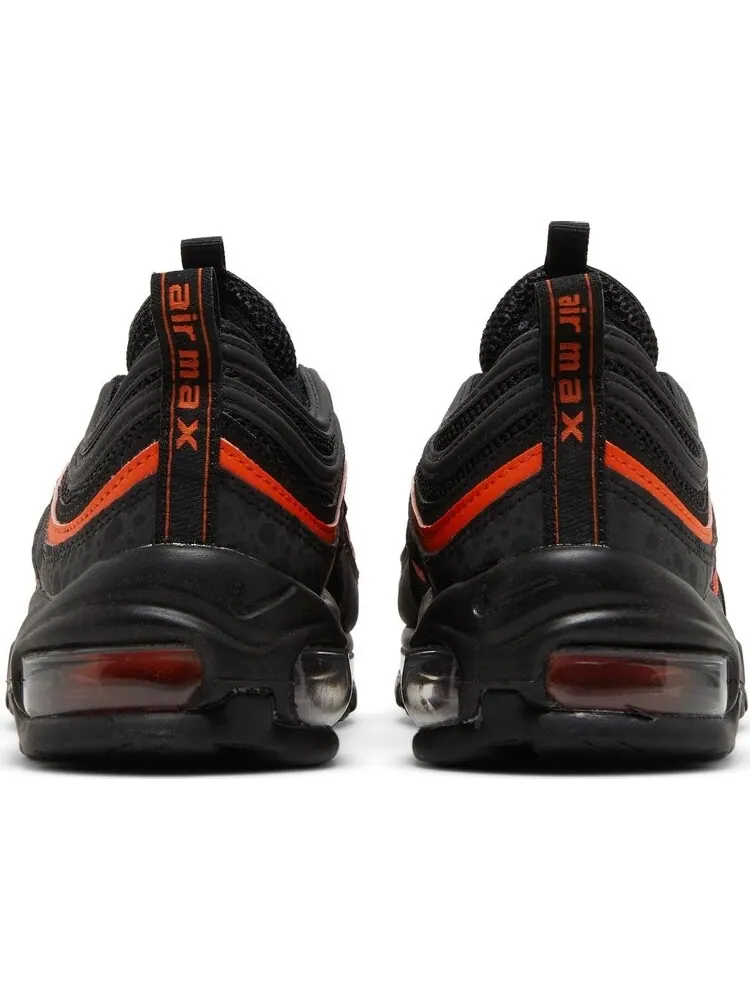 Кроссовки Nike Air Max 97 GS 'Black Safety Orange' — изображение 6 из 8, черный