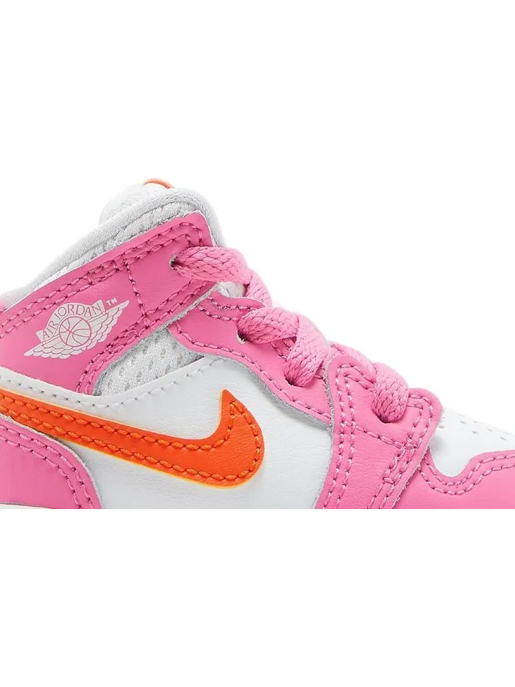 Кроссовки Air Jordan 1 Mid TD Pinksicle Orange — изображение 2 из 8, розовый