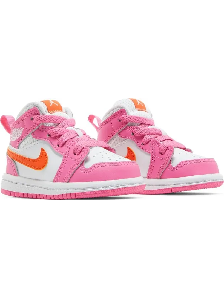 Кроссовки Air Jordan 1 Mid TD Pinksicle Orange — изображение 8 из 8, розовый