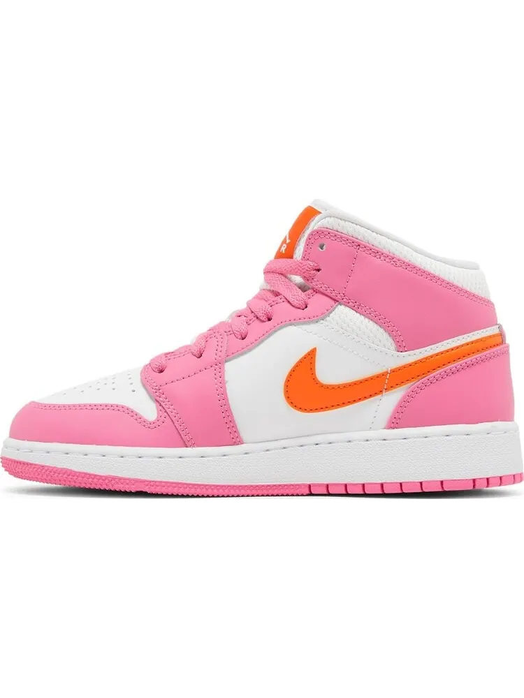Кроссовки Air Jordan 1 Mid GS Pinksicle Orange — изображение 3 из 8, розовый