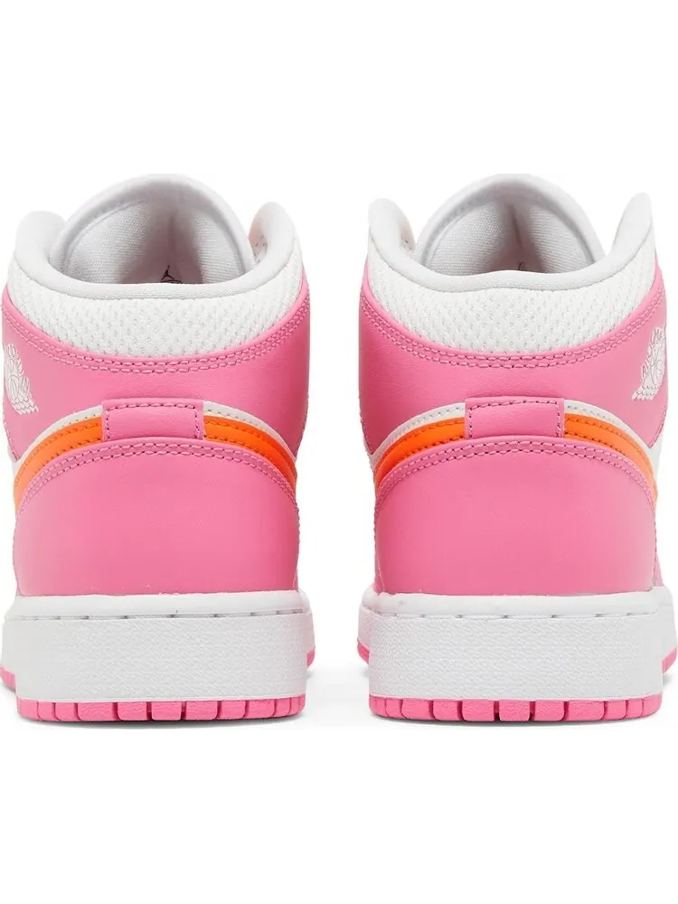 Кроссовки Air Jordan 1 Mid GS Pinksicle Orange — изображение 6 из 8, розовый