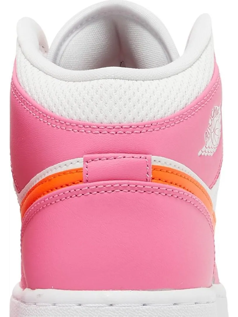 Кроссовки Air Jordan 1 Mid GS Pinksicle Orange — изображение 7 из 8, розовый