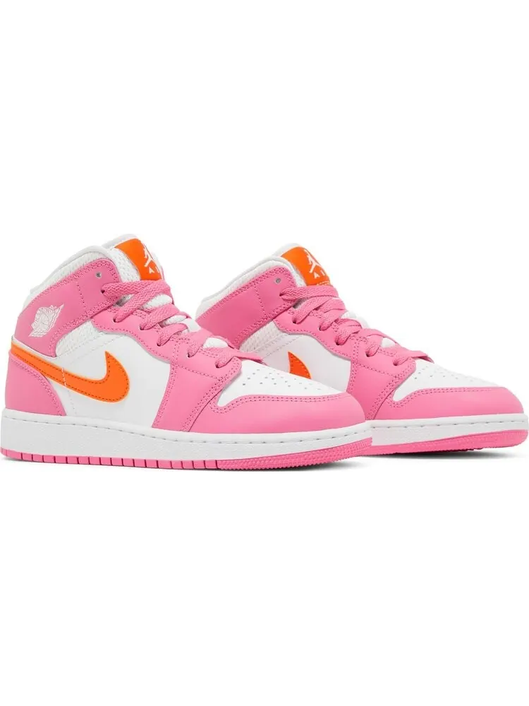 Кроссовки Air Jordan 1 Mid GS Pinksicle Orange — изображение 8 из 8, розовый