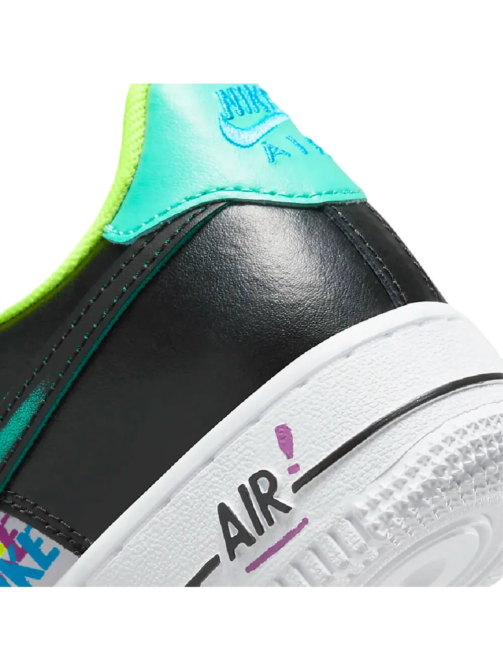 Кроссовки Nike Air Force 1 LV8 — изображение 7 из 8, белый/черный/зеленый