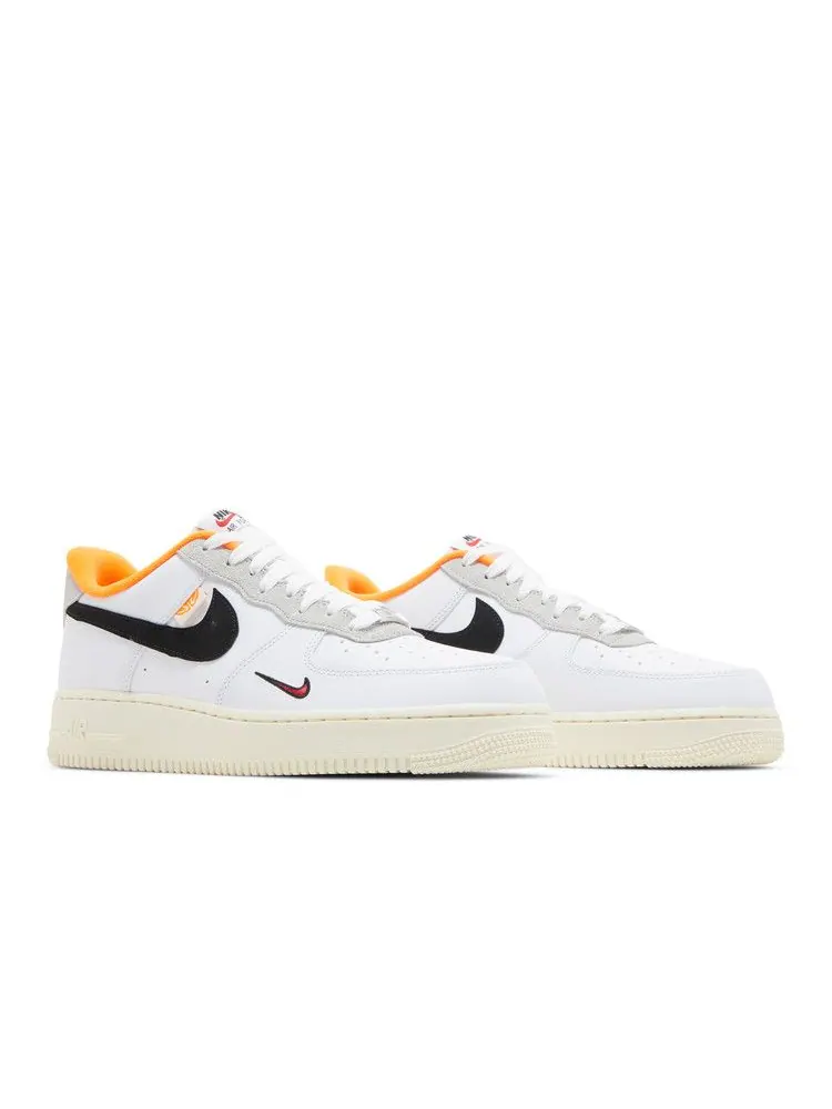 Кроссовки Nike Air Force 1 '07 LV8 'Hoops Pack - White Total Orange' — изображение 9 из 9, белый//оранжевый/черный