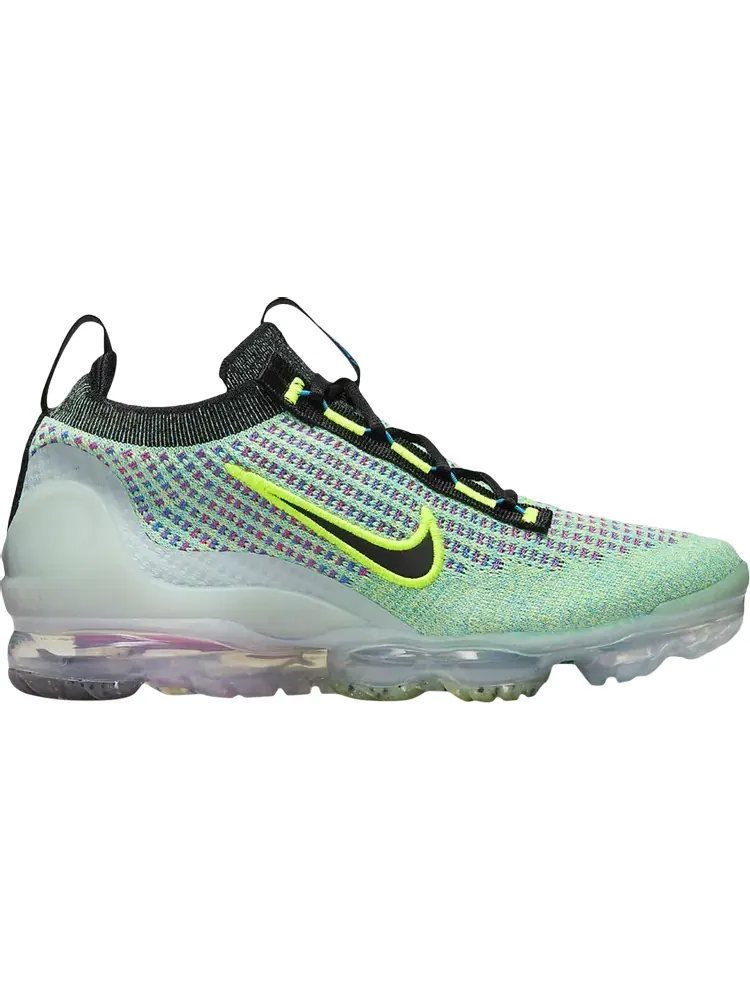 Кроссовки Nike Air VaporMax 2021 Flyknit Next Nature GS 'Volt Photo Blue' — изображение 1 из 1, зеленый