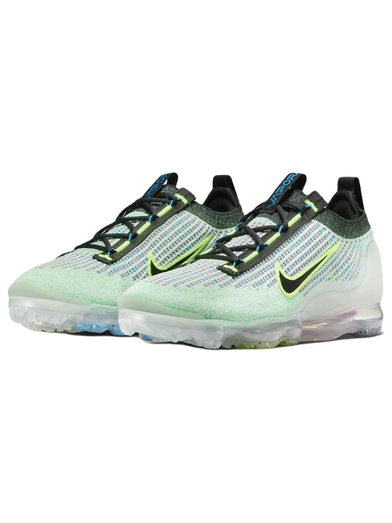 Кроссовки Nike Air VaporMax 2021 Flyknit NN — изображение 2 из 7, сине-зеленый/черный