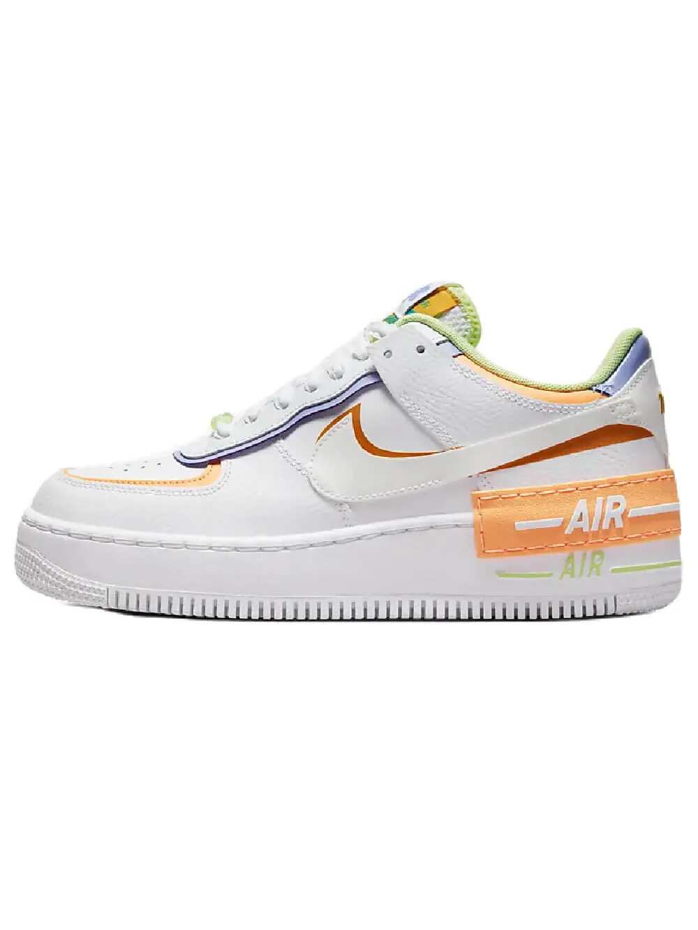 Кросcовки Nike Air Force 1 Shadow — изображение 1 из 8, белый/зеленый/оранжевый