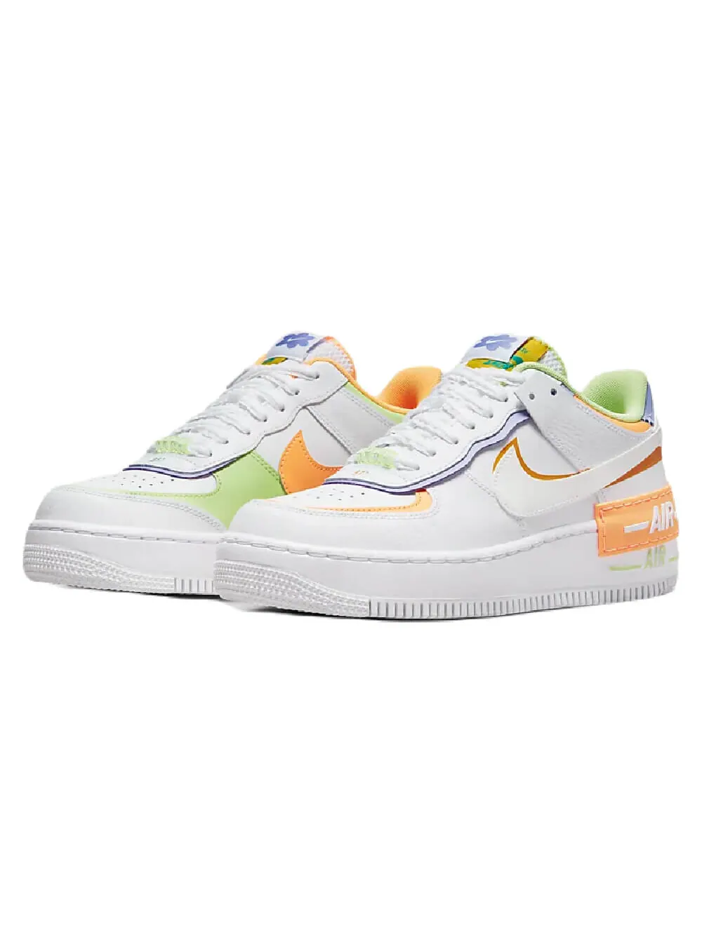 Кросcовки Nike Air Force 1 Shadow — изображение 2 из 8, белый/зеленый/оранжевый