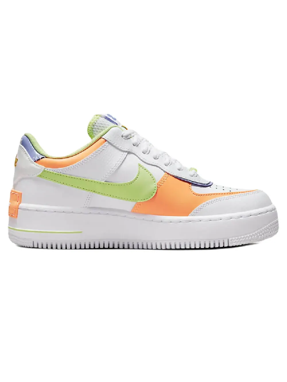 Кросcовки Nike Air Force 1 Shadow — изображение 4 из 8, белый/зеленый/оранжевый