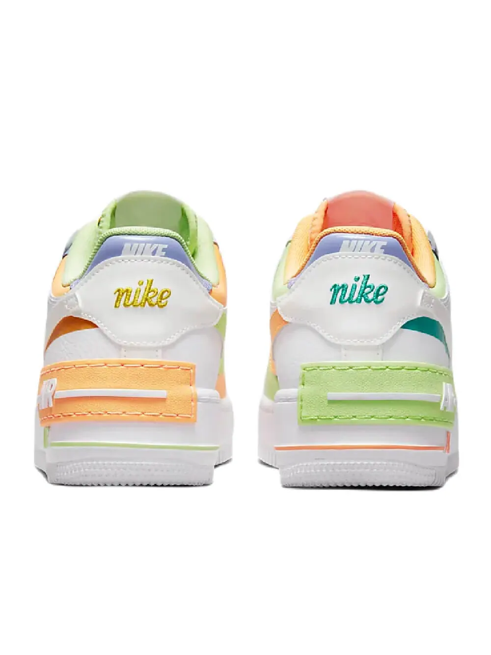 Кросcовки Nike Air Force 1 Shadow — изображение 5 из 8, белый/зеленый/оранжевый
