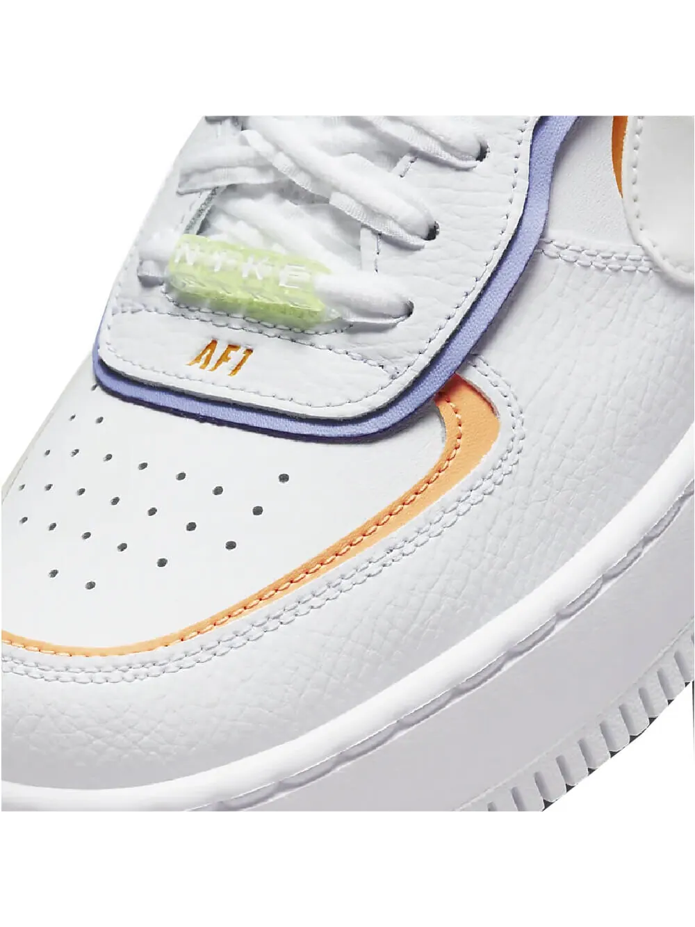 Кросcовки Nike Air Force 1 Shadow — изображение 7 из 8, белый/зеленый/оранжевый