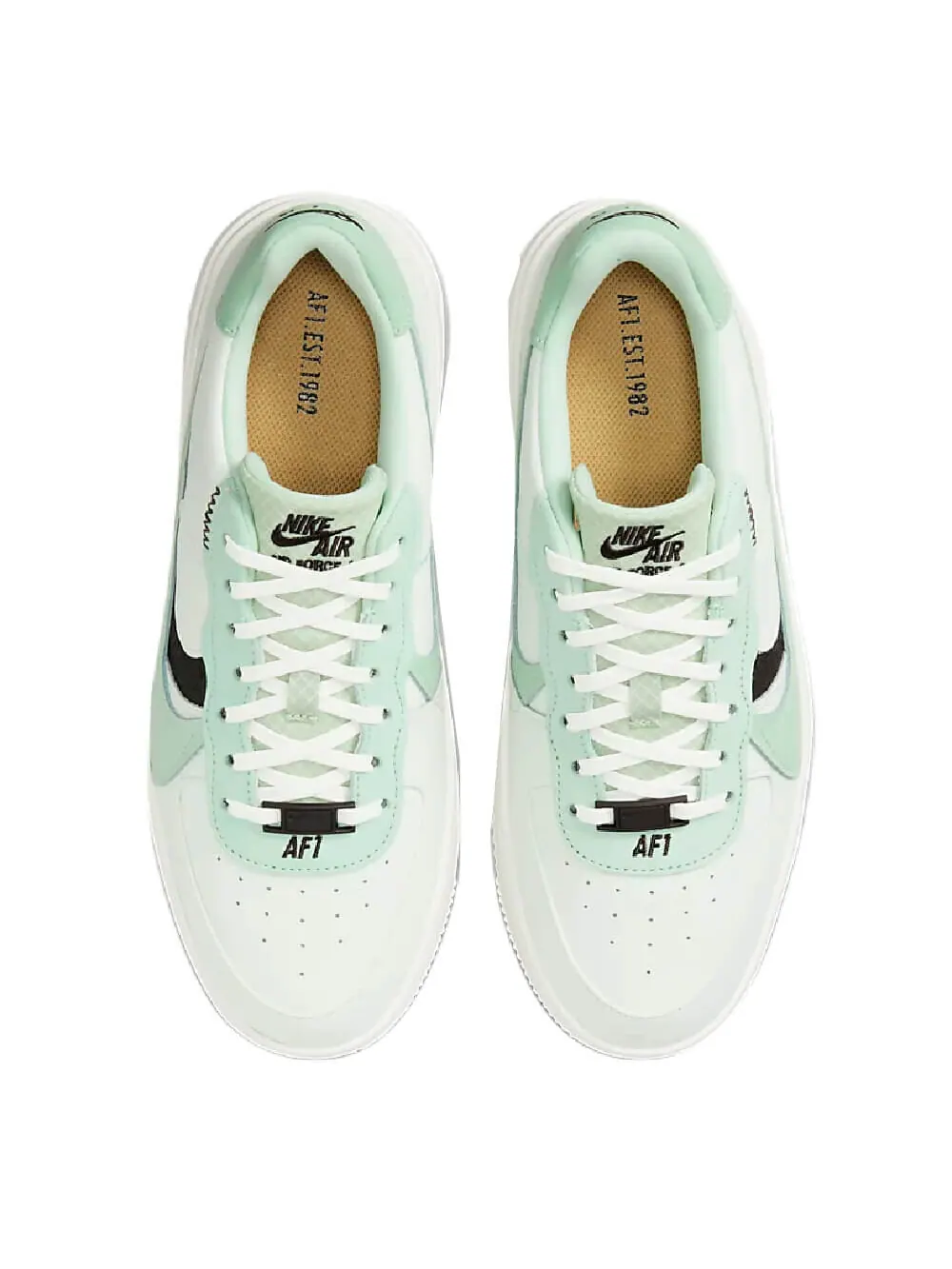 Кроссовки Nike Air Force 1 PLT.AF.ORM — изображение 3 из 8, бежевый/зеленый