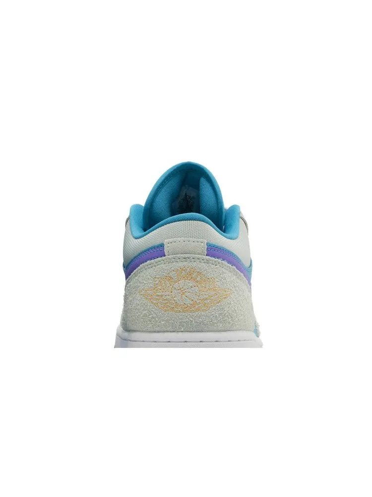 Кроссовки Air Jordan Air Jordan 1 Low SE 'Aquatone Concord' — изображение 8 из 9, фиолетовый/золотистый