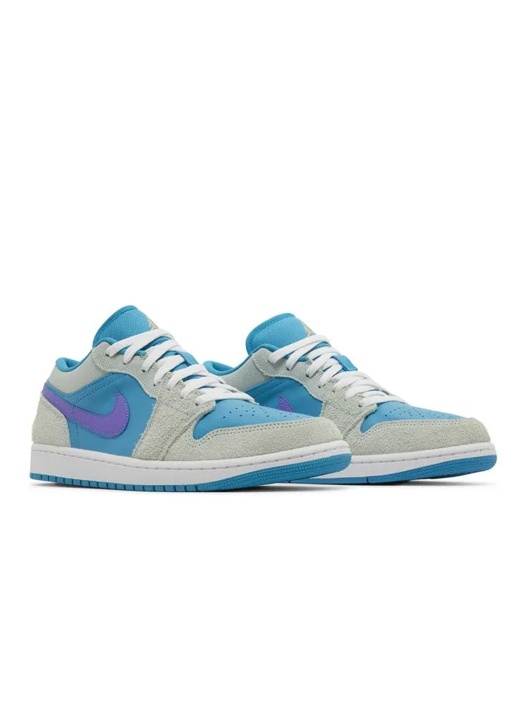 Кроссовки Air Jordan Air Jordan 1 Low SE 'Aquatone Concord' — изображение 9 из 9, фиолетовый/золотистый
