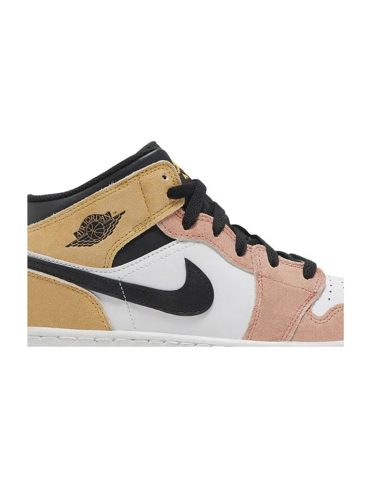 Кроссовки Air Jordan Air Jordan 1 Mid SE GS 'Flight Club' — изображение 3 из 9, белый/черный